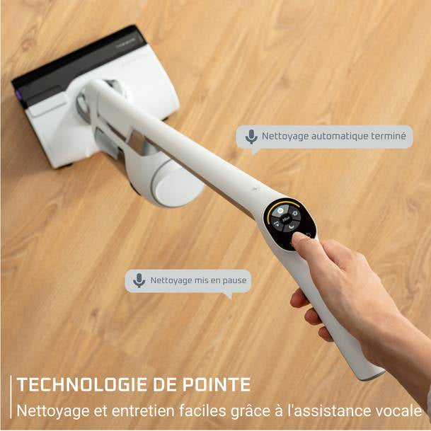 Rowenta X Clean 10 Aspirateur-balai 2 en 1 Batterie Sec&humide Sans sac 200 W Argent, Blanc