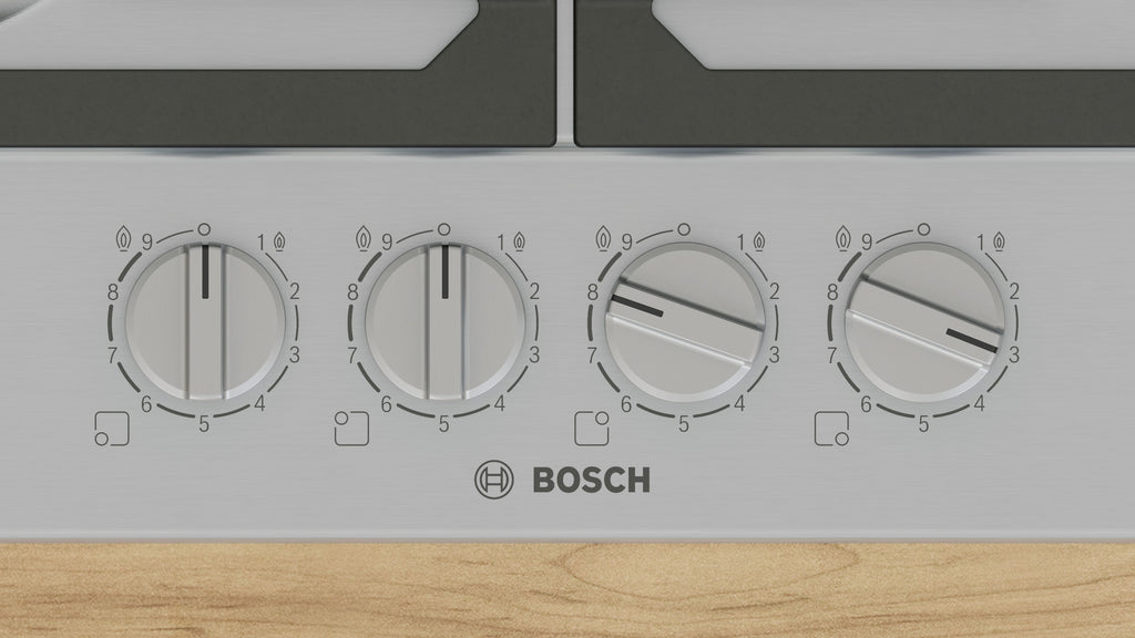 Bosch Bosch Serie 6 PCH6A5I90 plaque Acier inoxydable Intégré 60 cm Gaz 4 zone(s)
