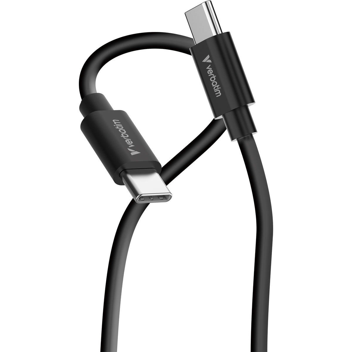 Verbatim 32391 Câble USB-C vers USB-C 2.0, 1 m, 60 W, 0,48 Gbit/s, Noir/Blanc