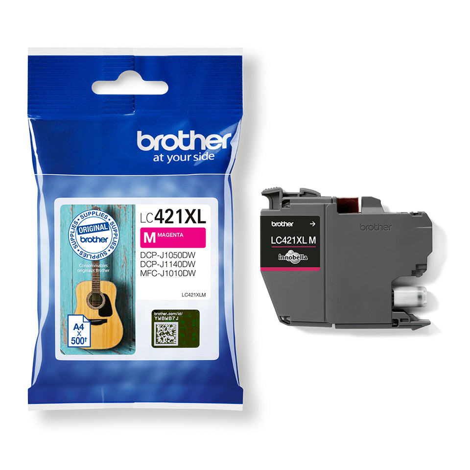 Brother LC-421XLM Cartouche d'Encre Magenta Haute Capacité (XL)