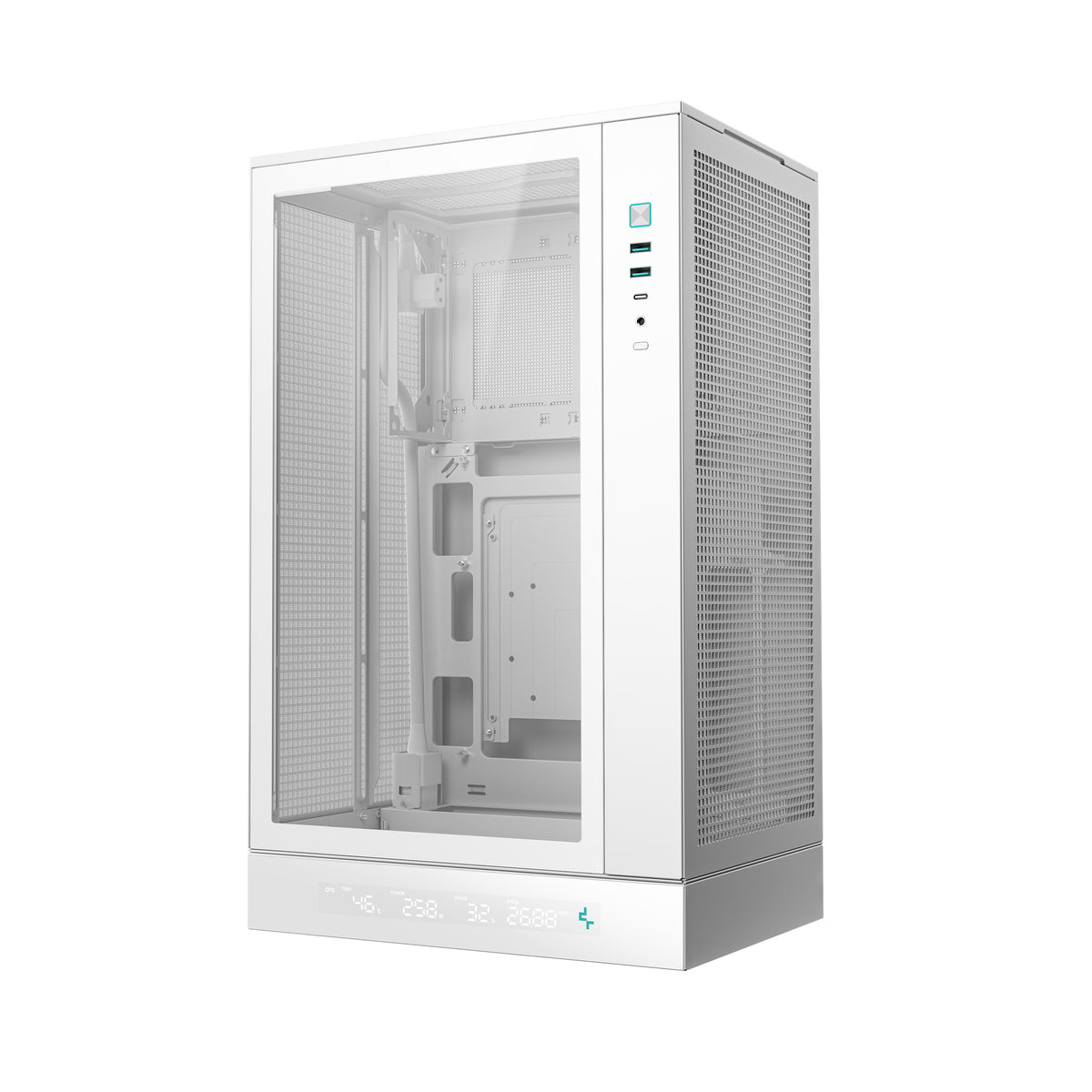 DeepCool CH270 DIGITAL Boîtier Tour Mini-ITX/Micro-ATX, Blanc, sans Alimentation
