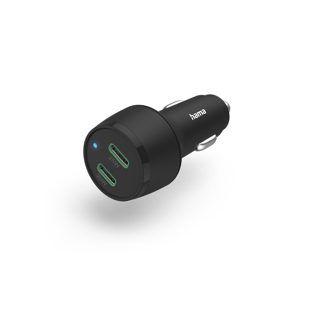 Hama 00201632 Chargeur Allume-cigare Auto Charge Rapide, 2 Ports USB-C, Noir