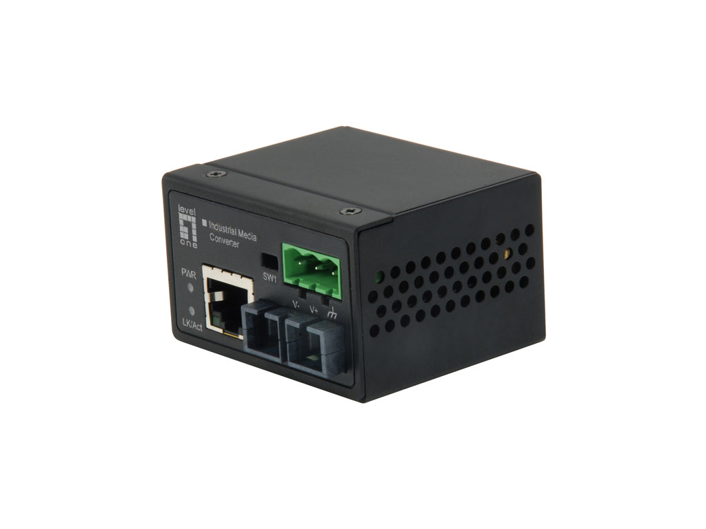 LevelOne IEC-4301 Convertisseur de Média Réseau 100 Mbit/s Monomode, Noir