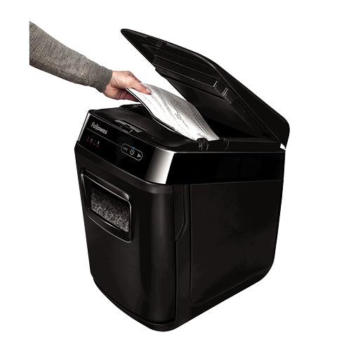 Fellowes AutoMax 200M Destructeur de Papier Micro-Coupe, Noir