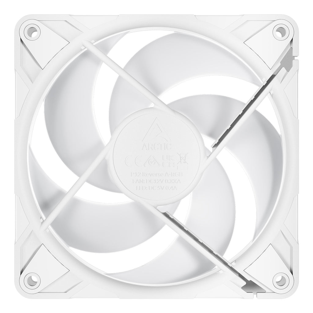 ARCTIC Freezer P12 Pro Reverse A-RGB Blanc, Pack de 3 Ventilateurs de Boîtier PC 12 cm