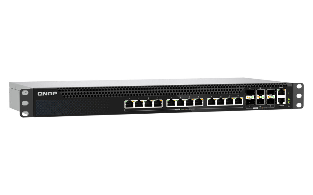 QNAP QSW-M5218-6F12T commutateur réseau Géré L3 10G Ethernet (100/1000/10000) 1U Noir