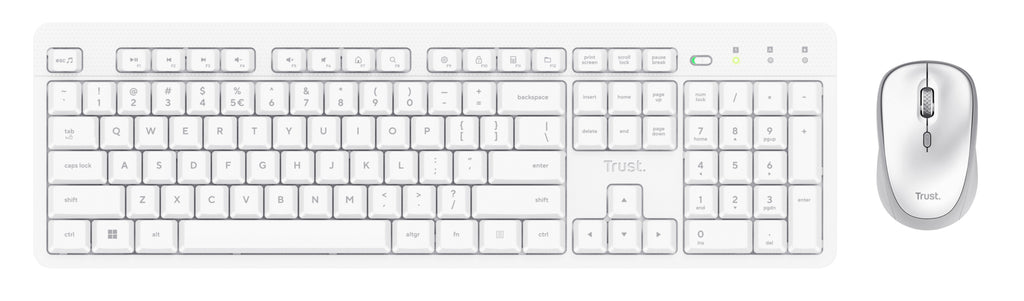 Trust Ody II clavier Souris incluse maison/bureau RF sans fil QWERTY Anglais américain Blanc