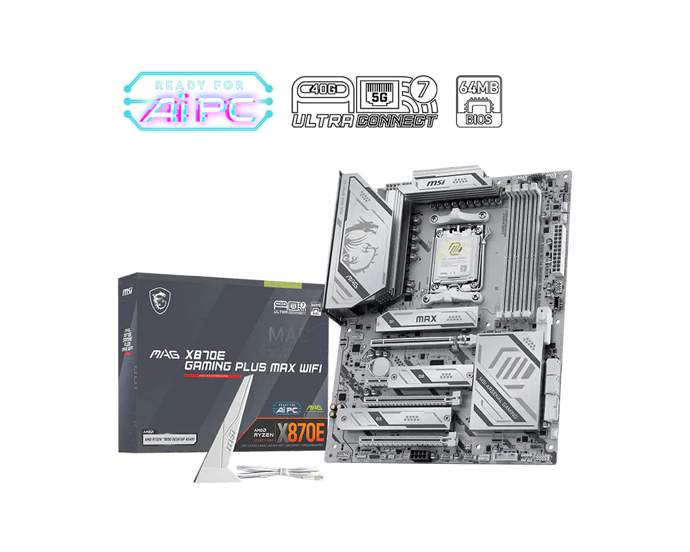 MSI MAG X870E Gaming Plus Max Wifi Carte Mère AM5 ATX DDR5