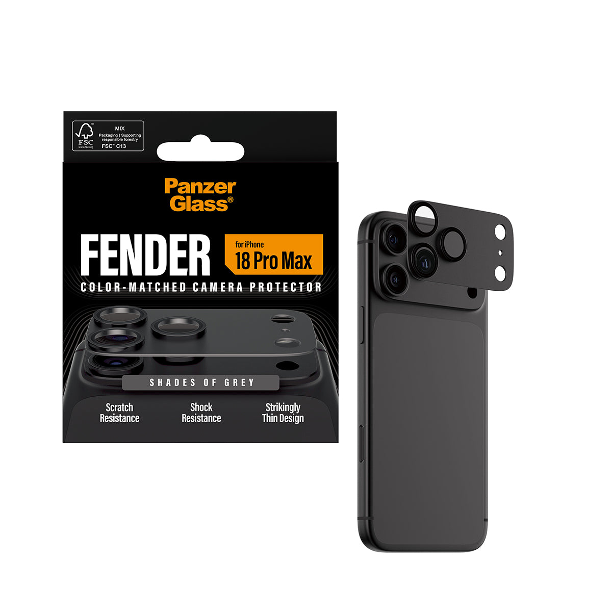 PanzerGlass ® Fender Camera Protector Shades of Grey iPhone 2026 Pro Max Protection d'écran transparent 1 pièce(s) - vue 5
