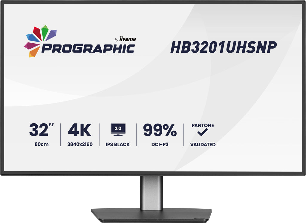 iiyama ProGraphic HB3201UHSNP-B1 écran plat de PC 80 cm (31.5") 3840 x 2160 pixels 4K Ultra HD Noir