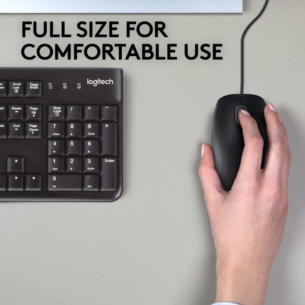 Logitech B110 Souris Optique Filaire Silencieuse, Noir