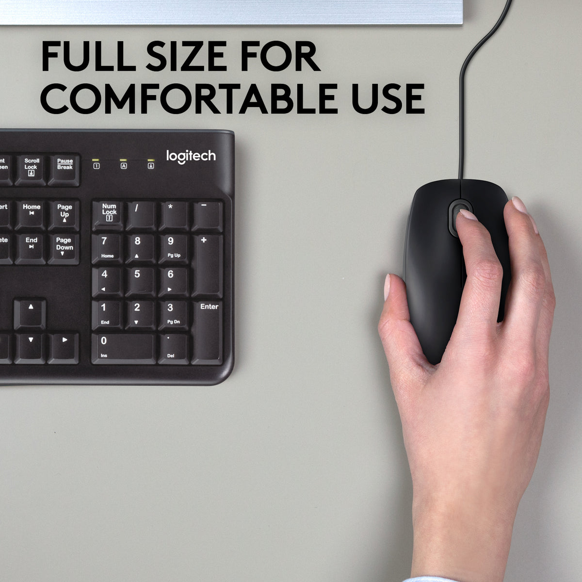 Logitech B110 Souris Optique Filaire Silencieuse, Noir