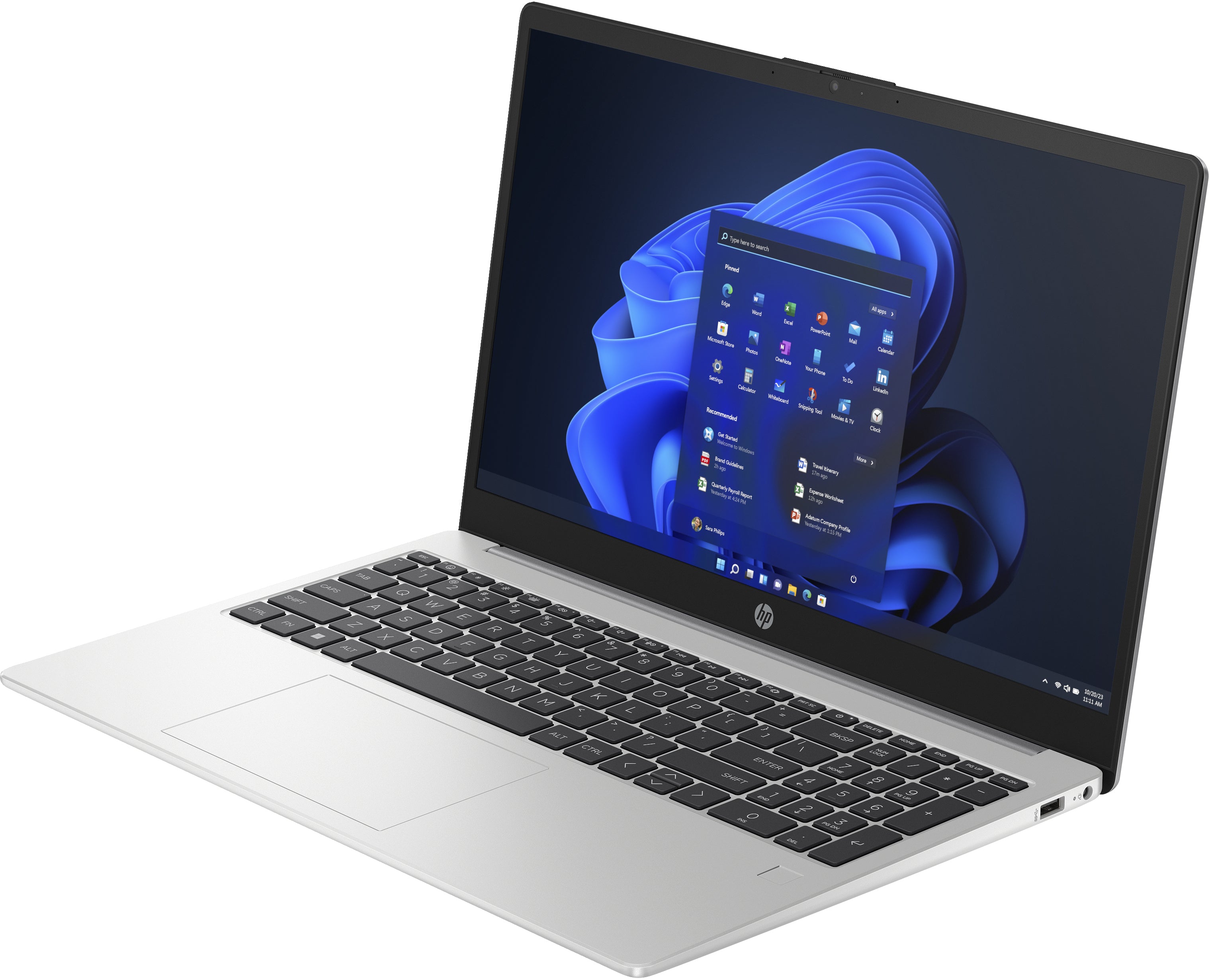 HP 250 G10 Intel® Core™ i5 i5-1334U Ordinateur portable 39,6 cm (15.6") Full HD 16 Go DDR4-SDRAM 512 Go SSD Wi-Fi 6 (802.11ax) Windows 11 Home Argent