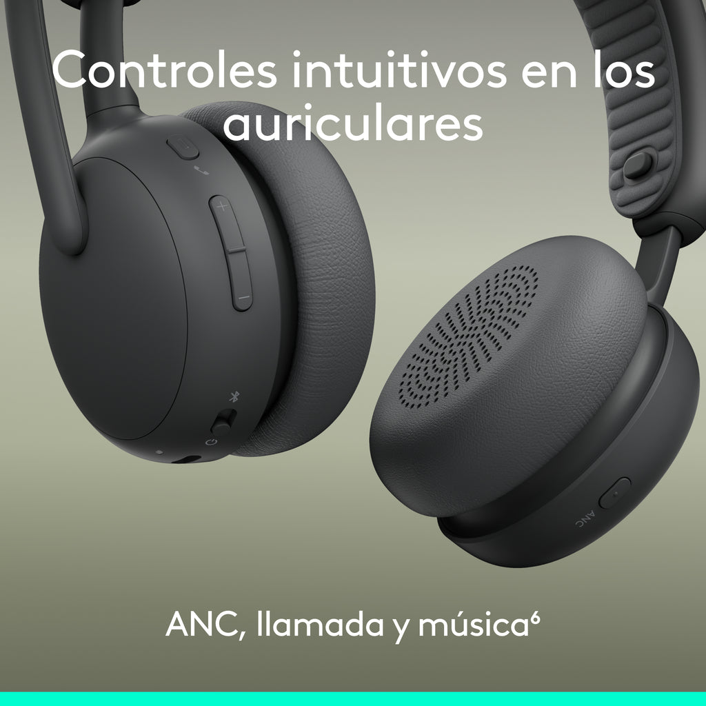 Logitech Zone Wireless 2 ES Kabel & trådløs Høretelefoner Grå