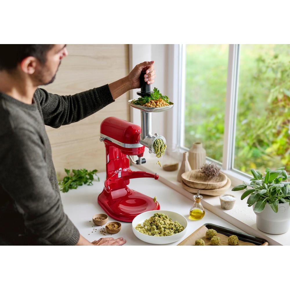 KitchenAid 5KSM60SPXEER Robot mixer 375 W Gris, Rouge, Acier inoxydable