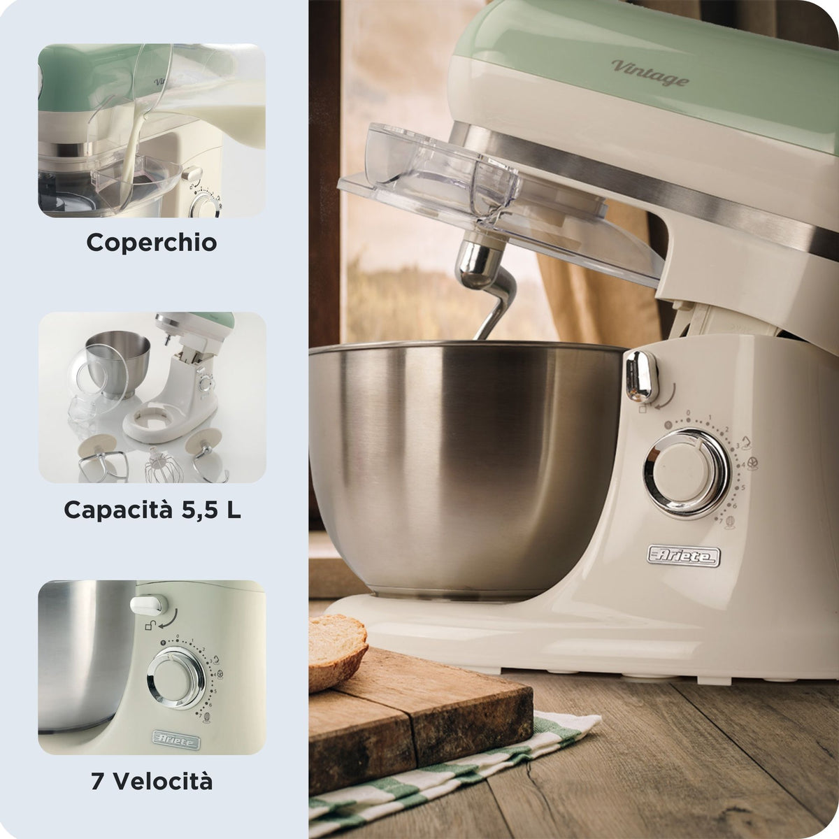 Ariete 1588/04 Robot mixer 1200 W Vert