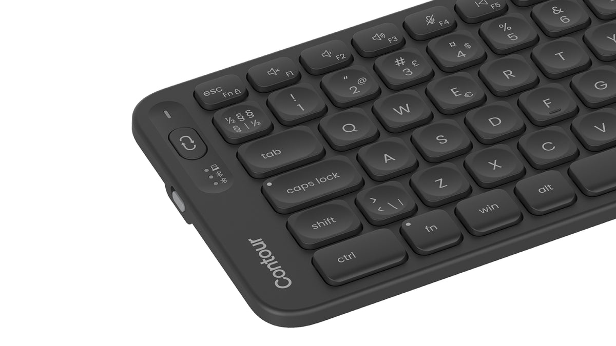 Contour Design Balance Clavier Bureau Sans Fil RF et Bluetooth QWERTY Nordique Noir