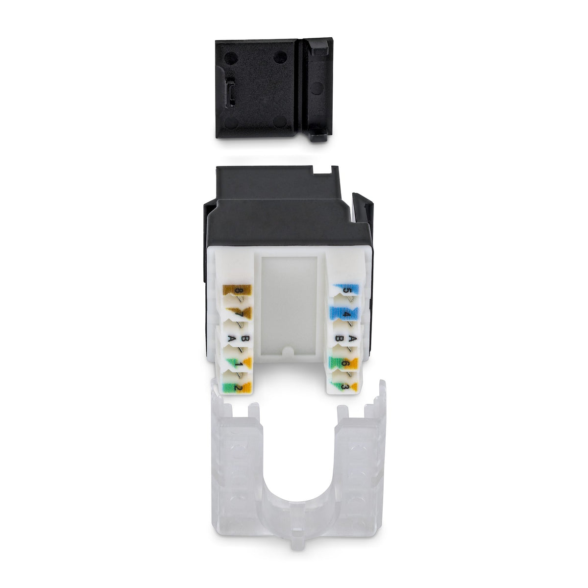 StarTech.com Jack Keystone Cat6, Lot de 24 Prises Ethernet RJ45 Keystone, Prise Murale UTP Cat6, Connecteur à 180 Degrés