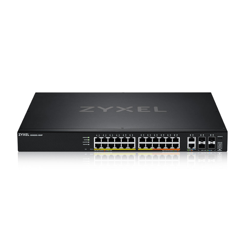 Zyxel XGS2220-30HP Switch Gigabit Ethernet L3 Géré PoE, Noir