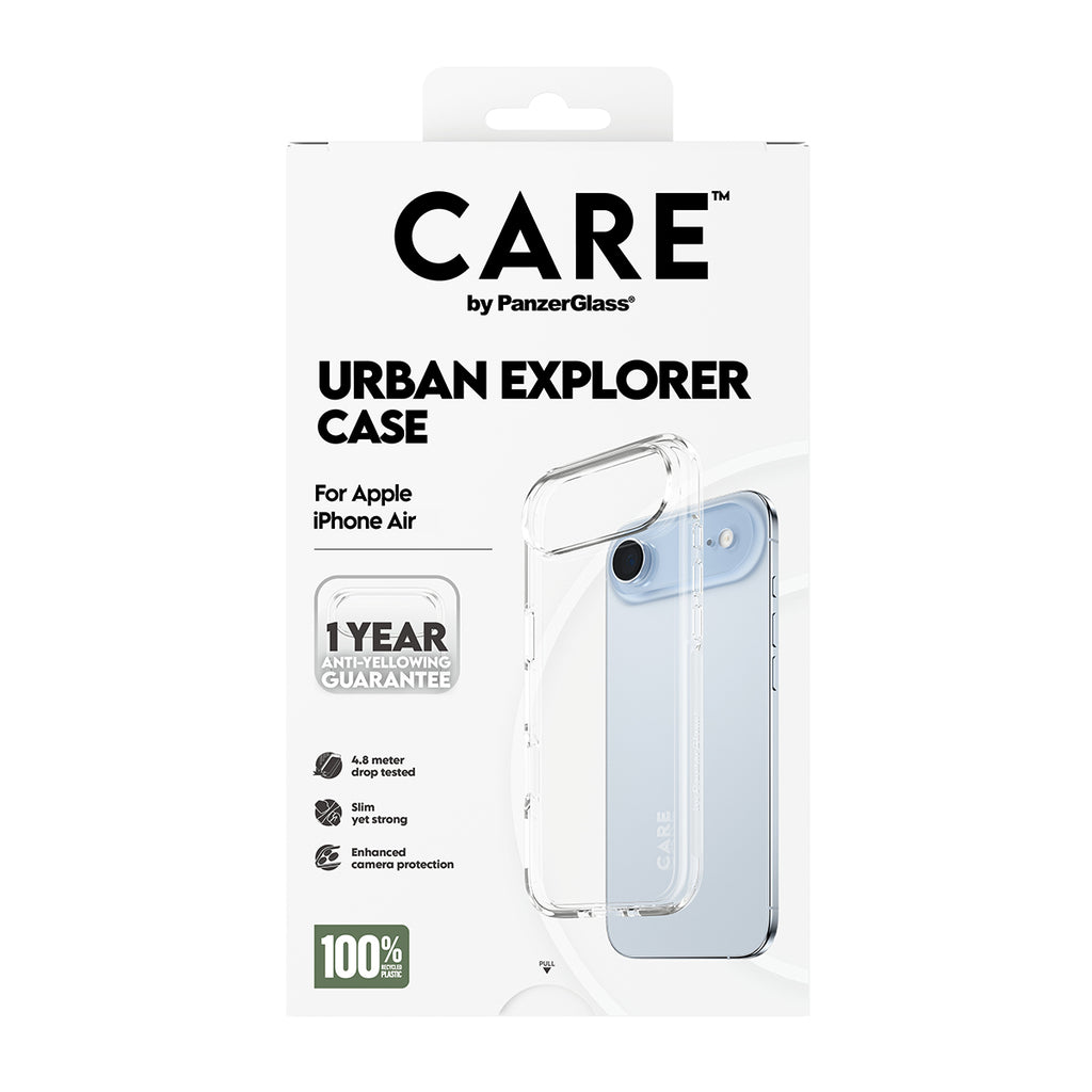 PanzerGlass CARE Urban Explorer Coque de Protection Transparente pour iPhone Air
