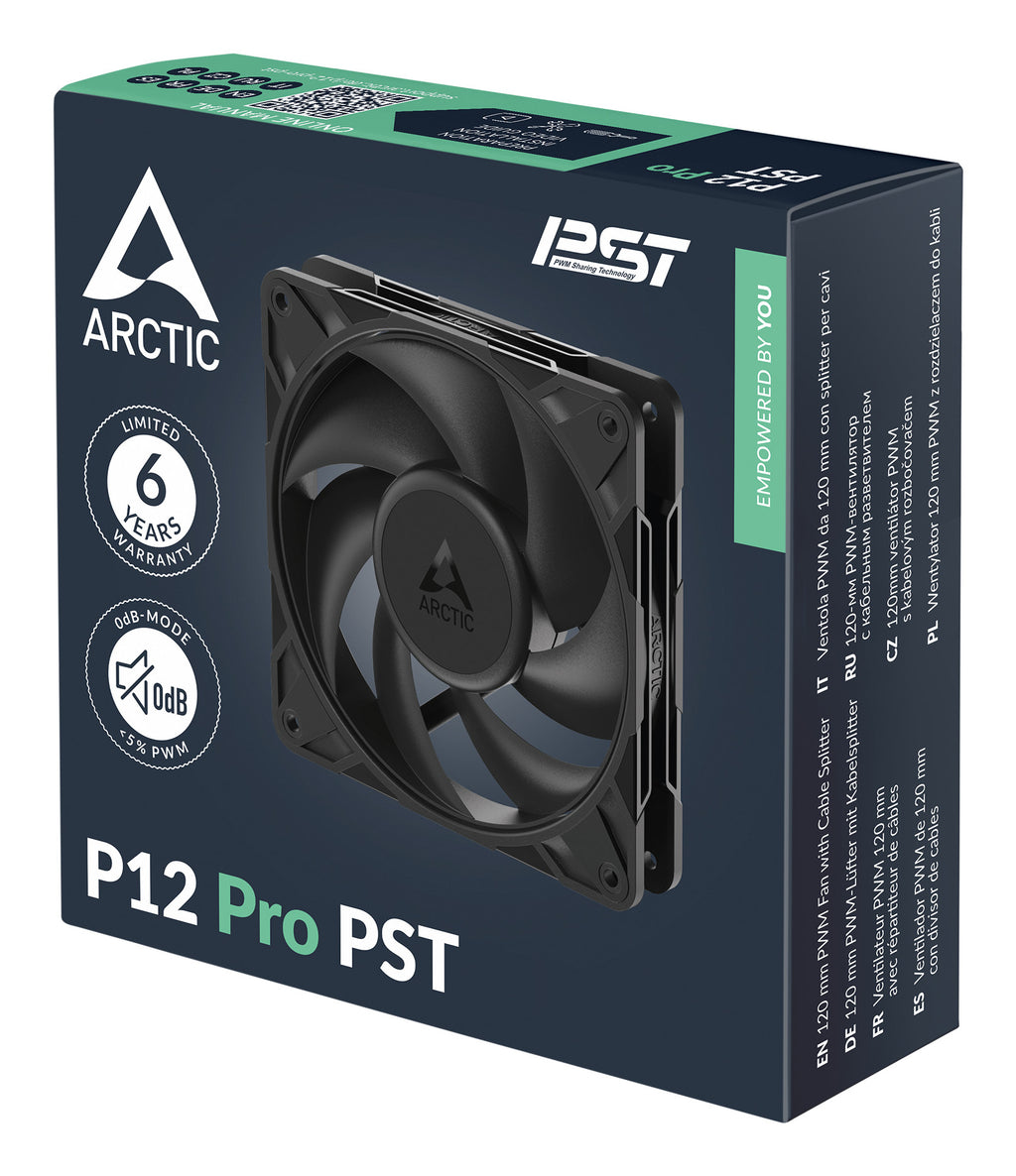 ARCTIC Freezer P12 Pro PST Ventilateur de Boîtier PC 12 cm Noir