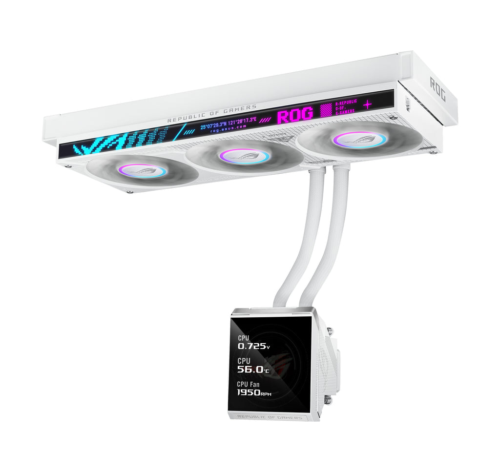 ASUS ROG STRIX SLC IV 360 ARGB LCD WHT Processeur Refroidisseur de liquide tout-en-un 12 cm Blanc 1 pièce(s)