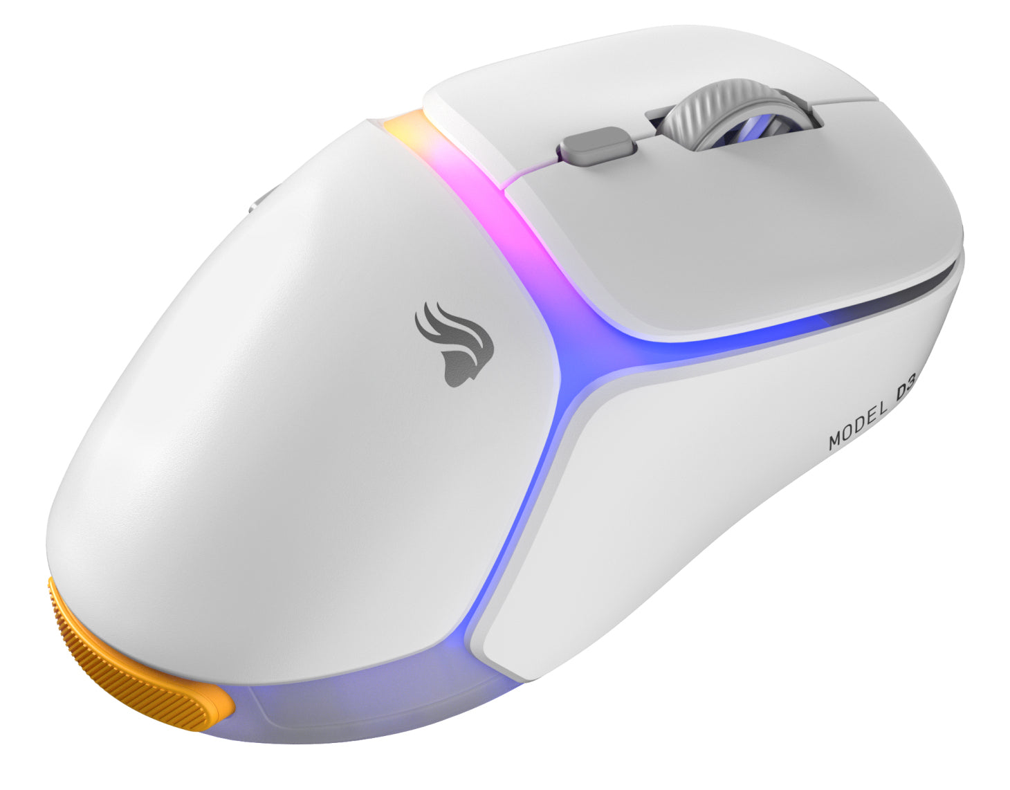 Glorious Gaming Glorious Gaming - Souris gaming sans fil Modèle D3 : Batterie échangeable InfinitePlay, Taux de rapport 8 kHz, Switch optiques 130M de clics, Ultralégère 69 g, Capteur optique 30k DPI, RGB - Blance
