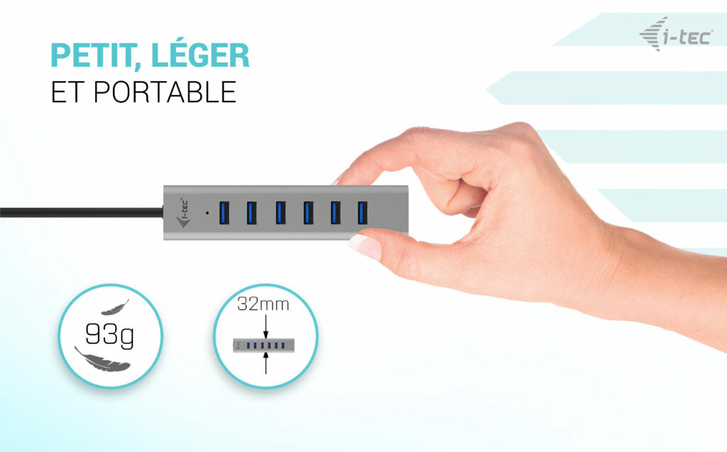 i-tec USB-C/USB-A Charging Metal HUB 7 Port