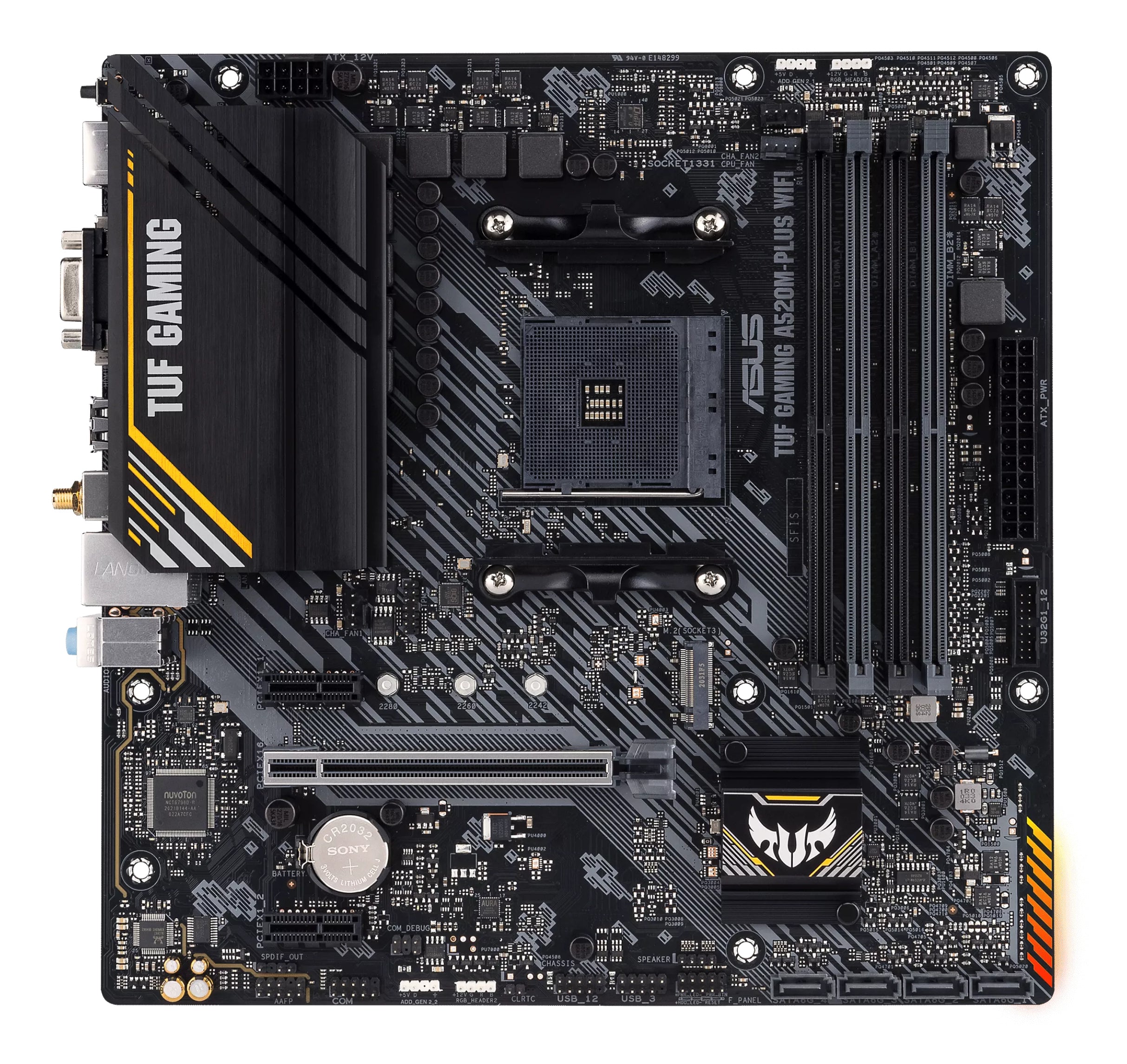 ASUS TUF GAMING A520M-PLUS WIFI AMD A520 Emplacement AM4 micro ATX