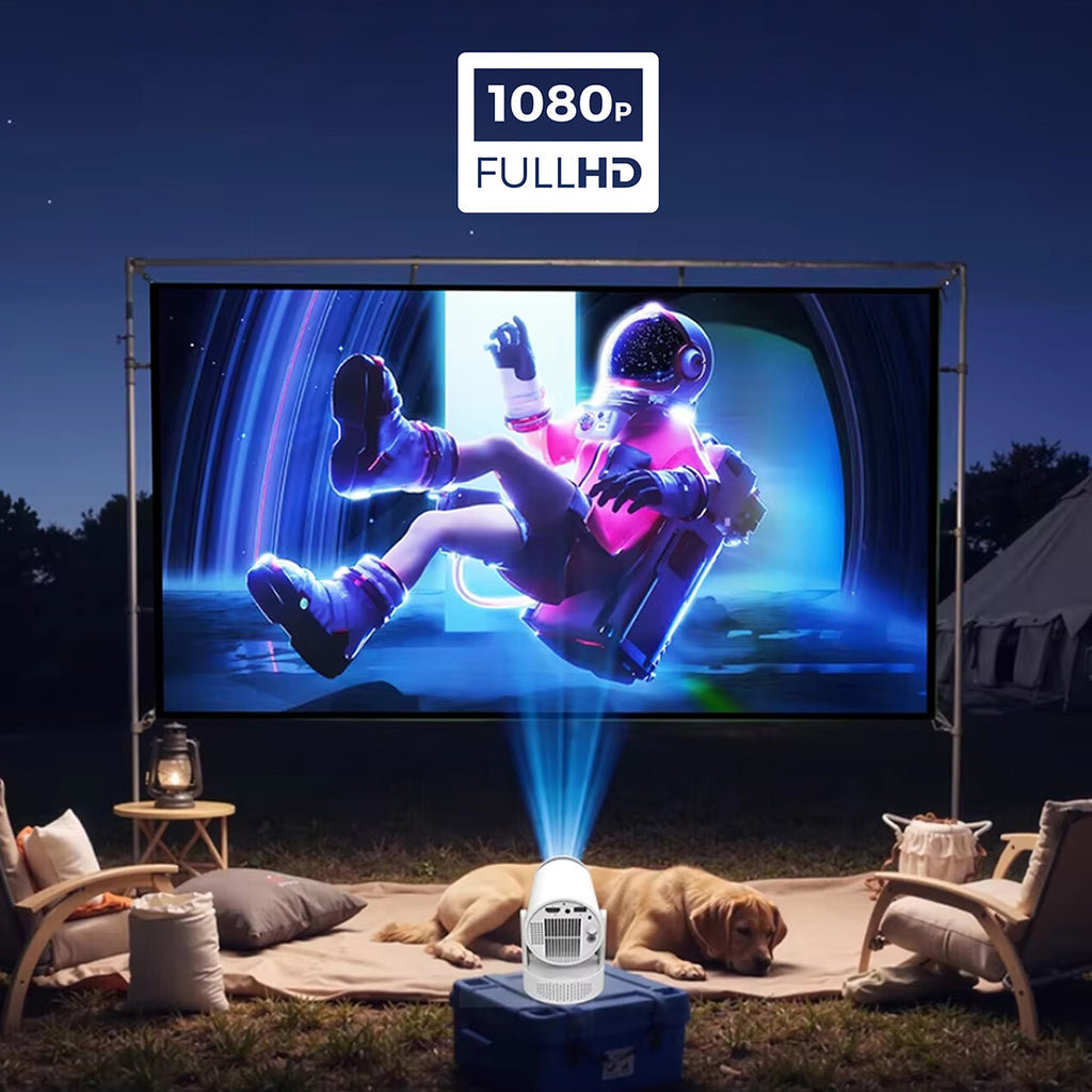 Mini-projecteur Android portable avec Wi-Fi, projection Full HD et Bluetooth, équipé d'une batterie Zenwire K400