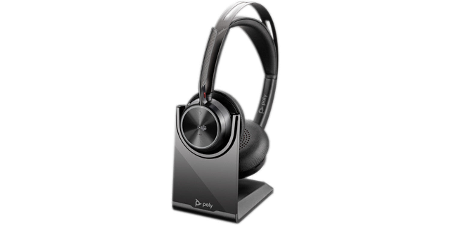 HP Poly Micro-casque Poly Voyager Focus 2 USB-C-C certifié Microsoft Teams + adaptateur USB-C/A +base de chargement
