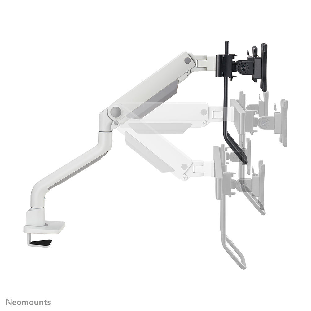Neomounts DS75S-950WH2 Support Double Écran 17-32" Ressort à Gaz Topfix Arrêt 180°
