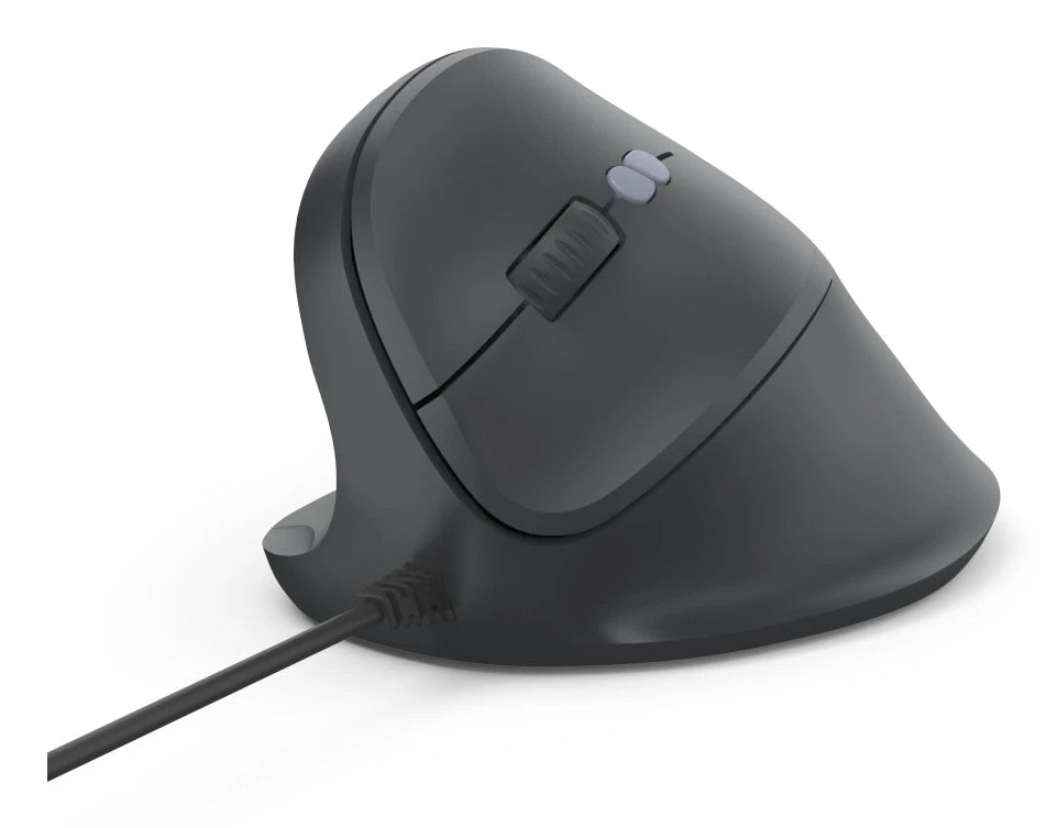 Hama ECM-500L Souris de Bureau pour Gauchers, Optique 1800 DPI, USB Type-A, Noir