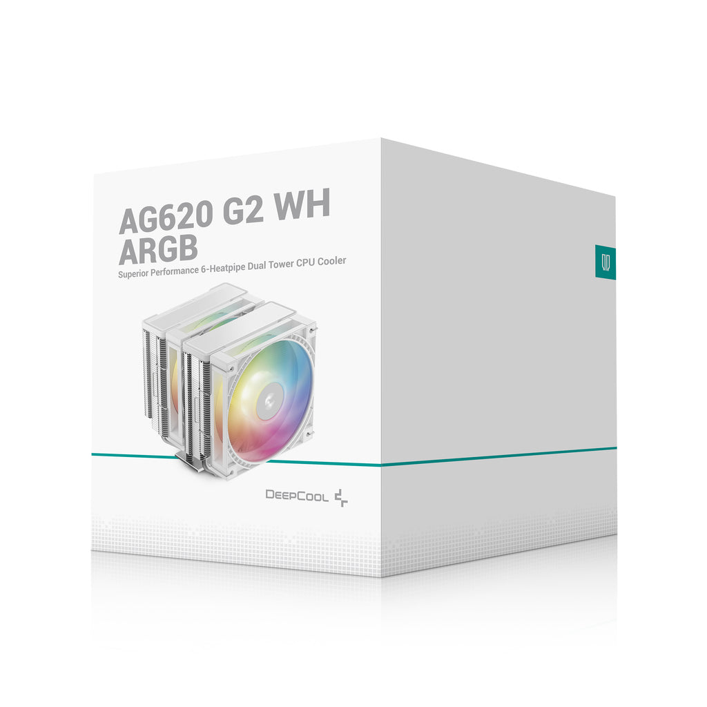 DeepCool AG620 G2 WH ARGB Ventirad Processeur 120 mm, Blanc