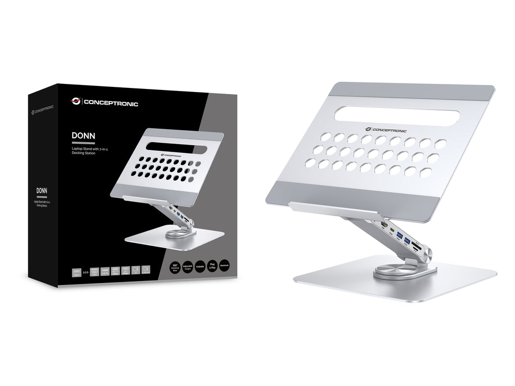 Conceptronic DONN27G Support de livres Supports de Laptop Argent