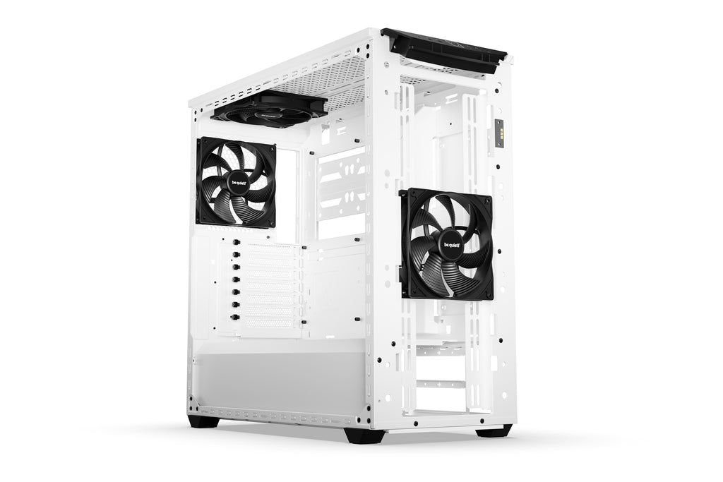 be quiet! Shadow Base 800 Blanc | Boîtier PC ARGB vitré, Mini ITX / Micro ATX / ATX / E-ATX, 3 ventilateurs Pure Wings 3