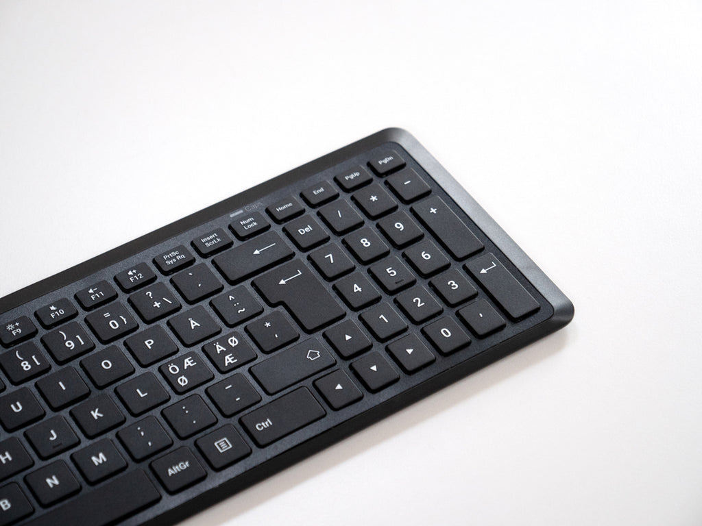 Mousetrapper Type Midi - NORDIC clavier maison/bureau USB + RF Wireless + Bluetooth QWERTY Nordique Noir