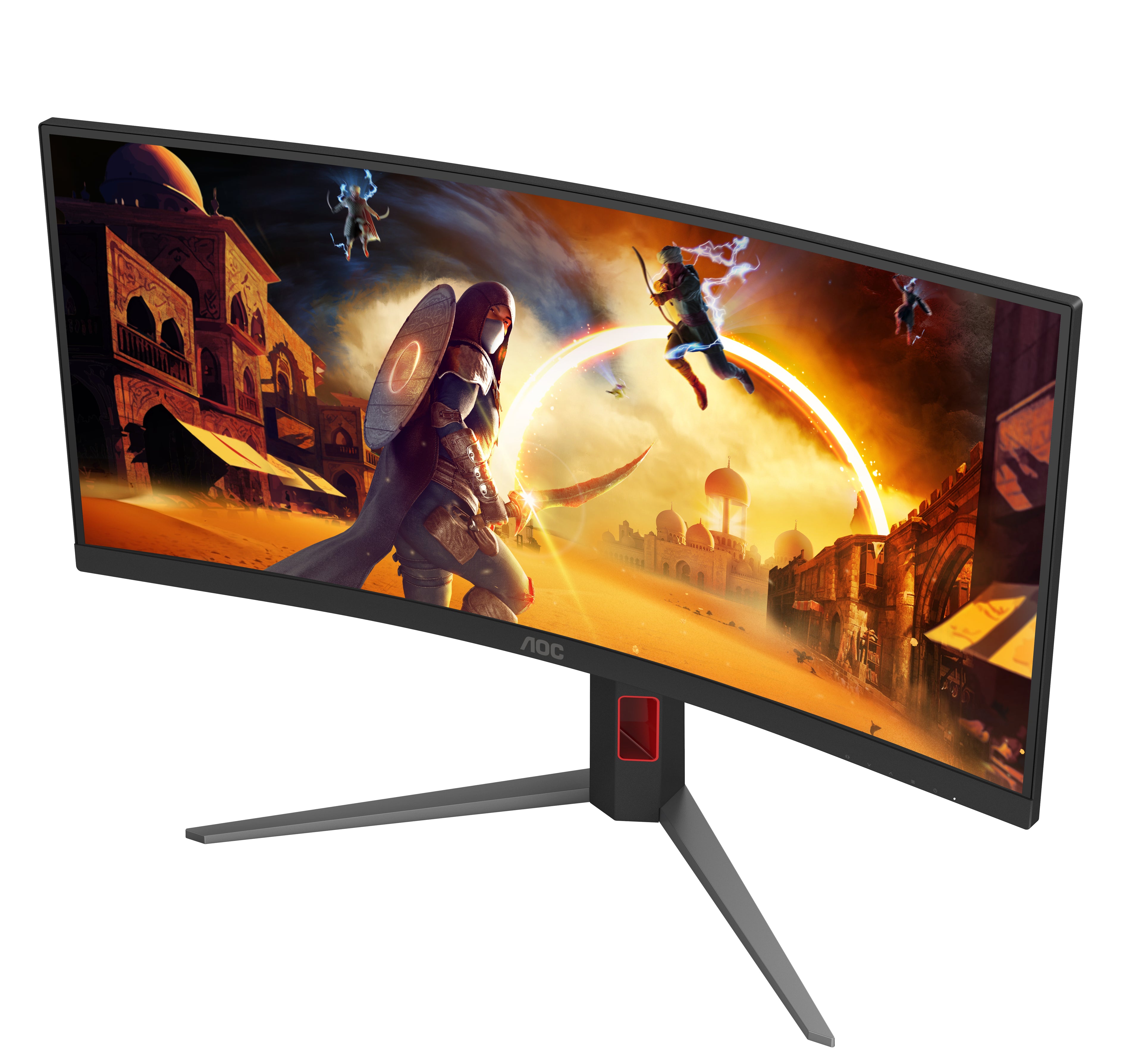 AOC G4 CU34G4Z écran plat de PC 86,4 cm (34") 3440 x 1440 pixels Wide Quad HD LED Noir, Rouge