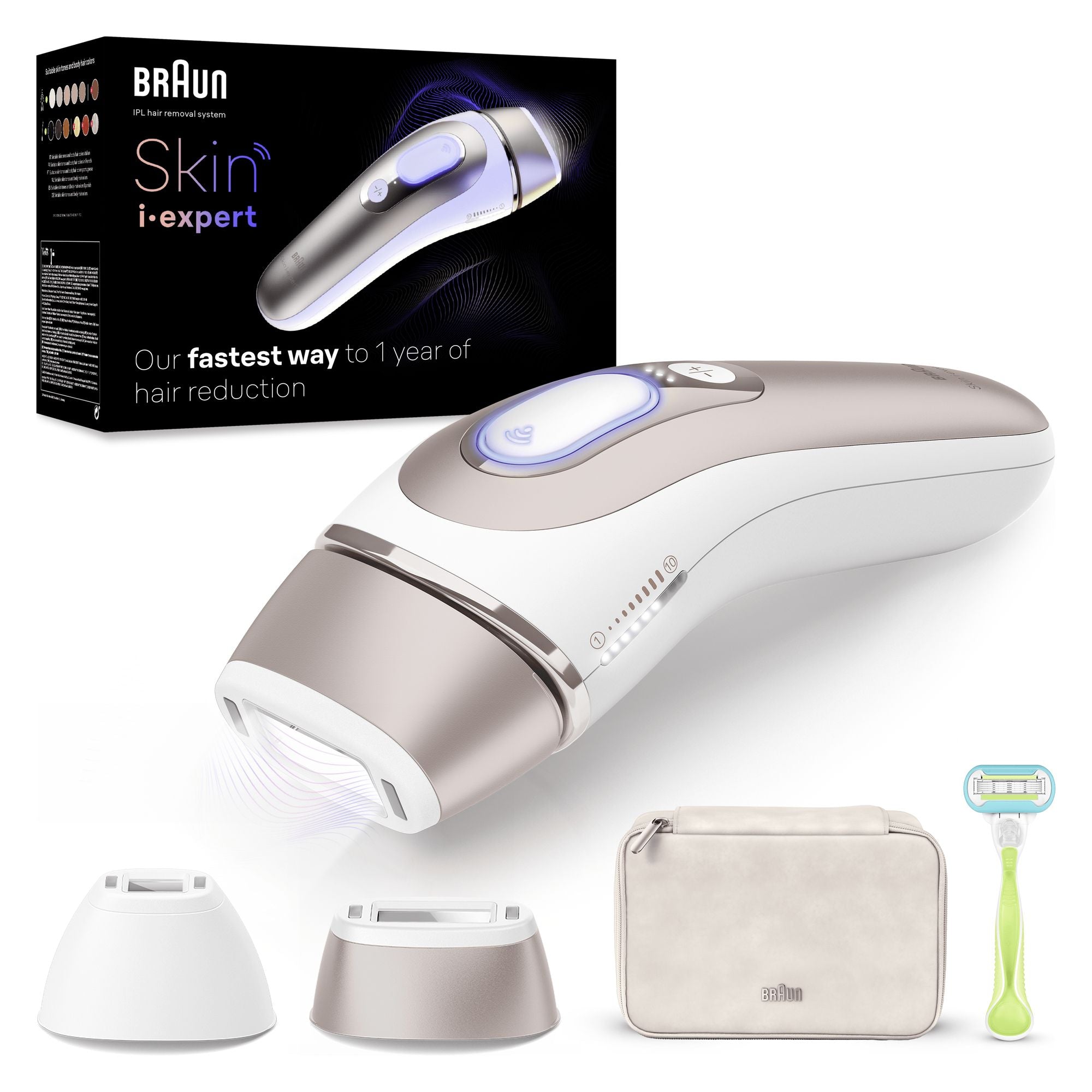 Braun Skin i-expert PL7147 Lumière pulsée Or rose, Blanc