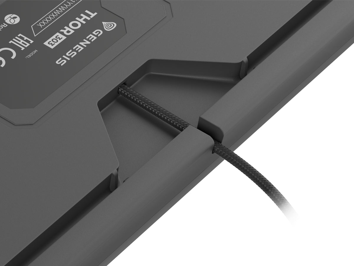 Clavier Gaming Thor 303 Mécanique USB QWERTZ Allemand, Rétroéclairage RGB, Noir