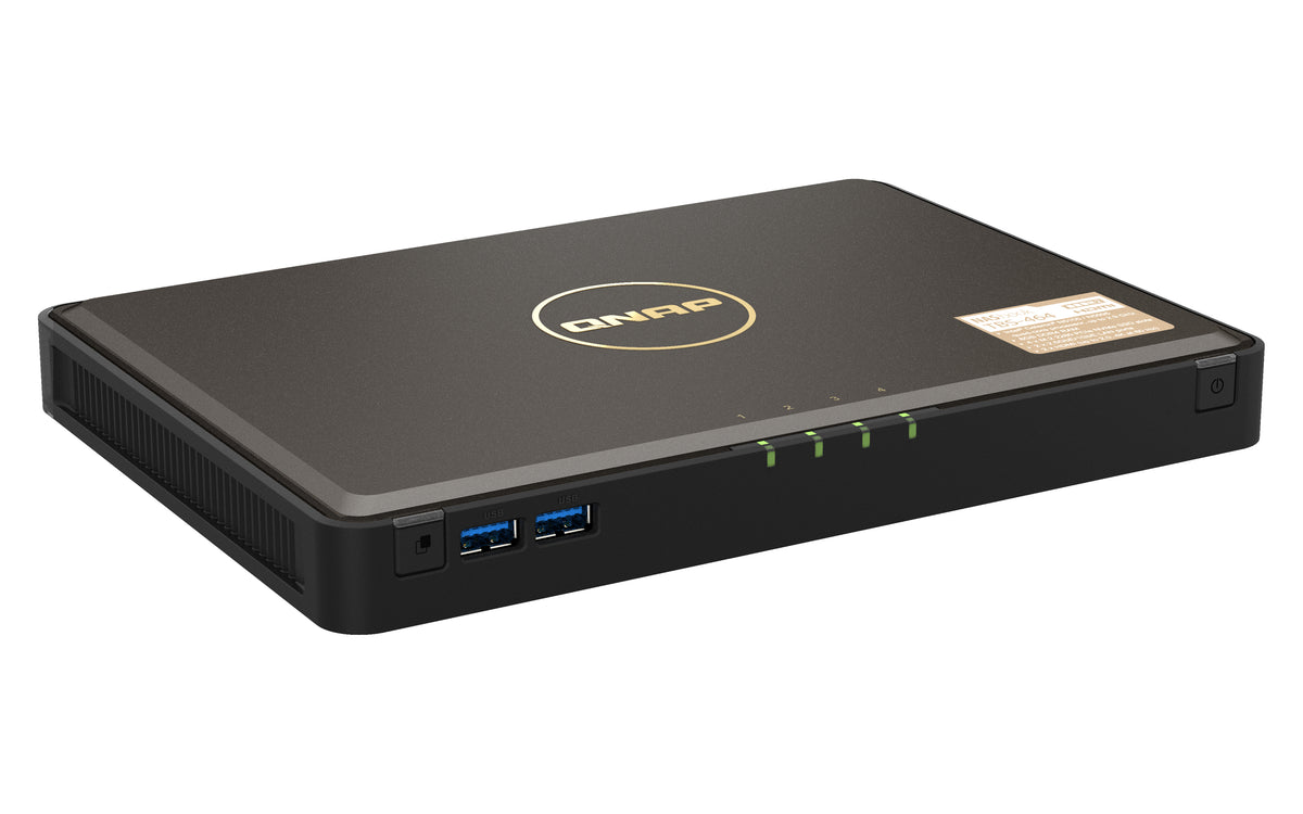 QNAP TBS-464 NAS Bureau Intel® Celeron® N5105 8 Go DDR4 0 To QNAP Turbo System Noir - vue 3