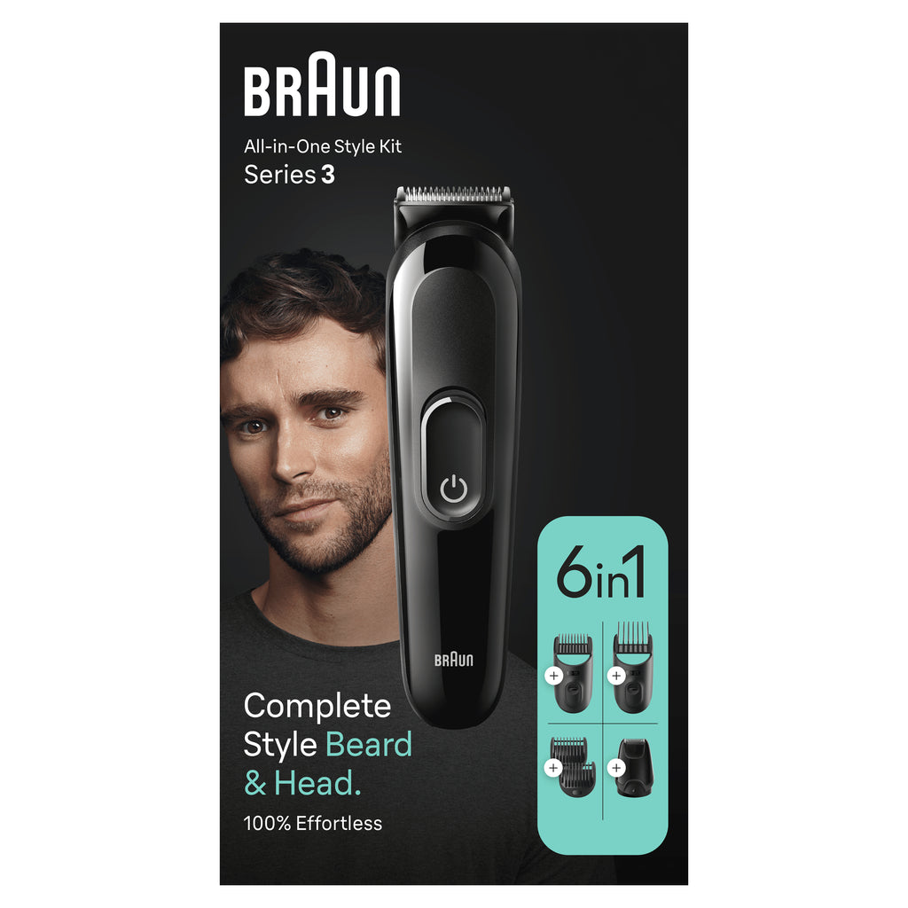 Braun MGK3410 Tondeuse Tout-en-un Series 3, Noir