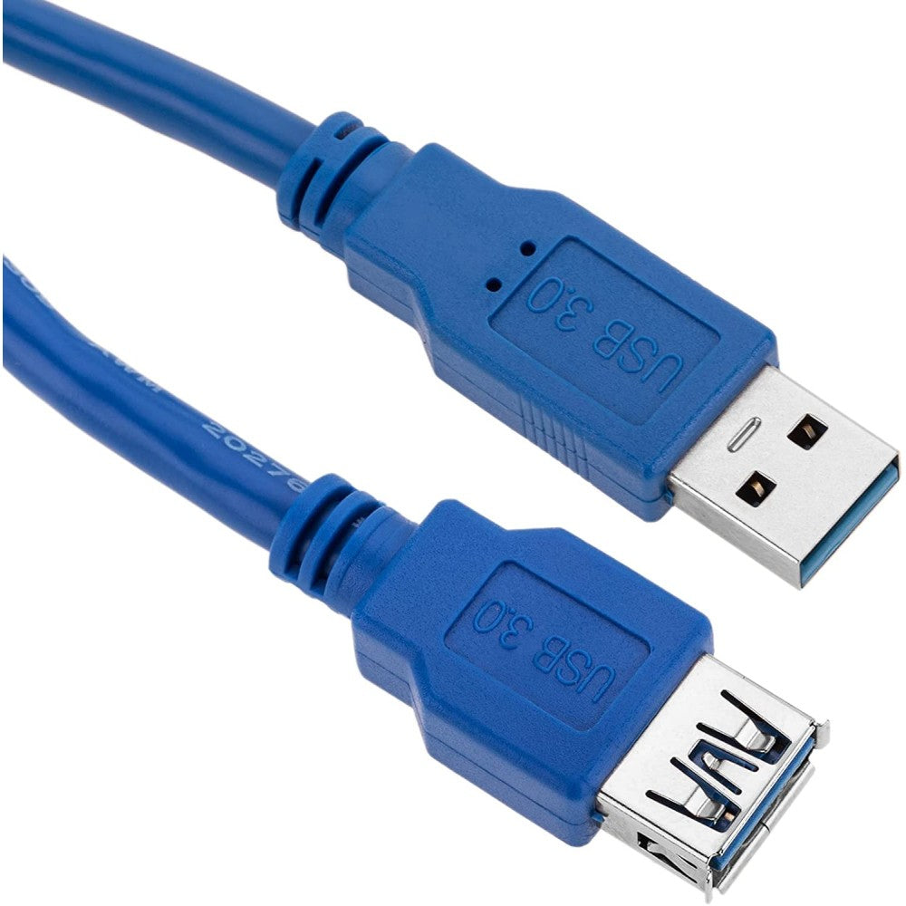 Câble Extension USB 3.2 Gen 1 (3.1 Gen 1) USB-A Mâle vers Femelle, 3m, 5 Gbit/s, Bleu
