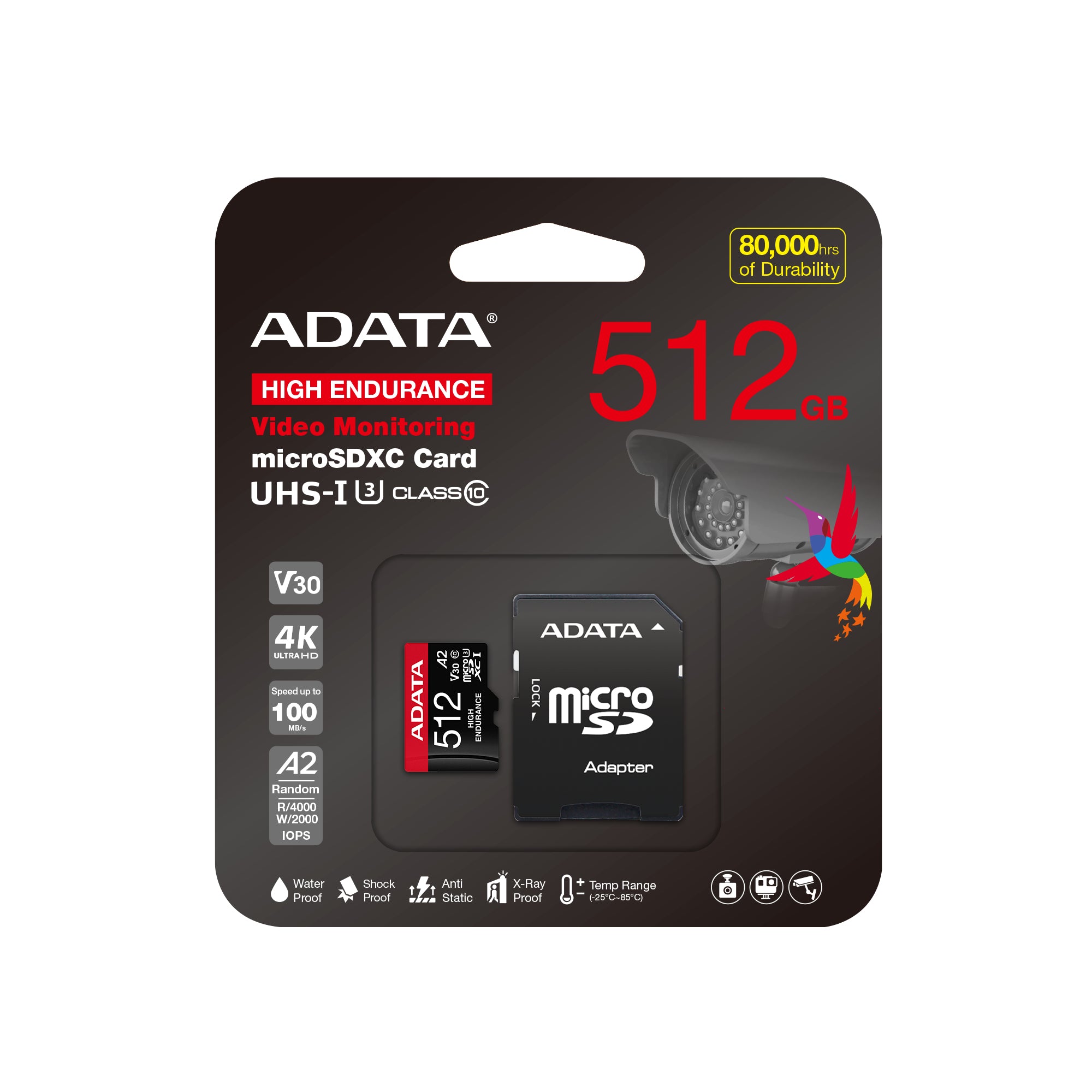 ADATA High Endurance 512 Go MicroSDXC UHS-I Classe 10
