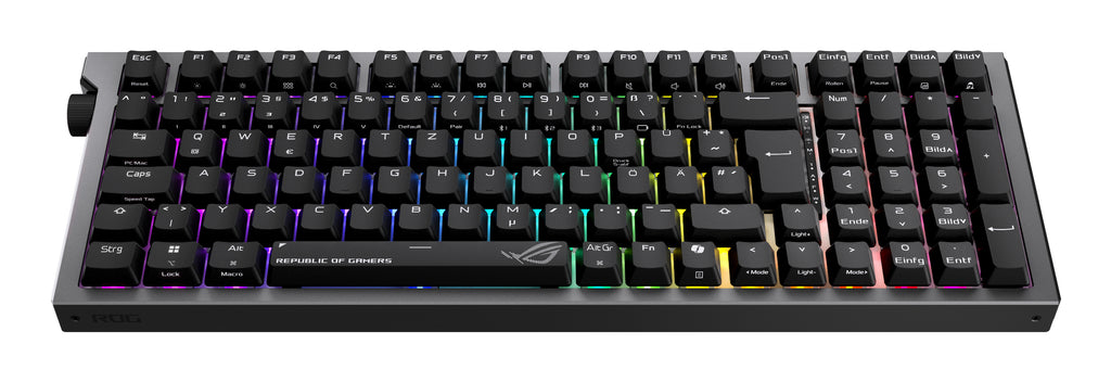 ASUS ROG Strix Morph 96 Wireless Clavier Gaming Mécanique QWERTZ Allemand, USB, RF Wireless, Bluetooth, Noir
