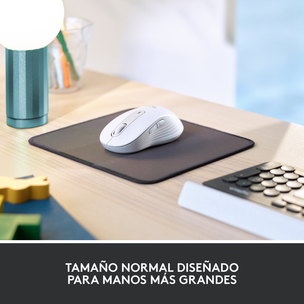 Logitech Signature M650 L Souris Optique Sans Fil, Blanche