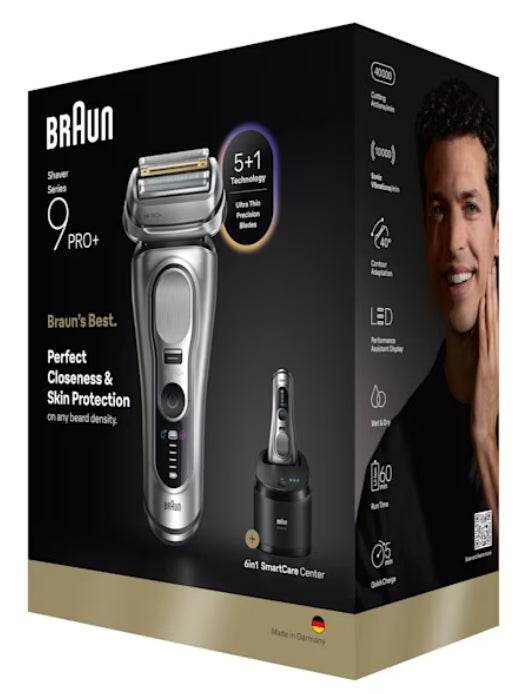 Braun Series 9 Pro+ 9667CC Rasoir à Grille et Tondeuse, Argent