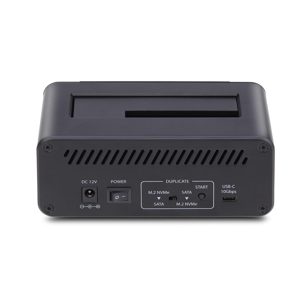 StarTech.com Duplicateur de Disque M.2 NVMe vers 2,5/3,5 » SATA, Clonage/Dock de Disque SSD Autonome à Deux Baies, NVMe vers SATA / SATA vers NVMe Bidirectionnel, Jusqu'à 27 Go/min, TAA