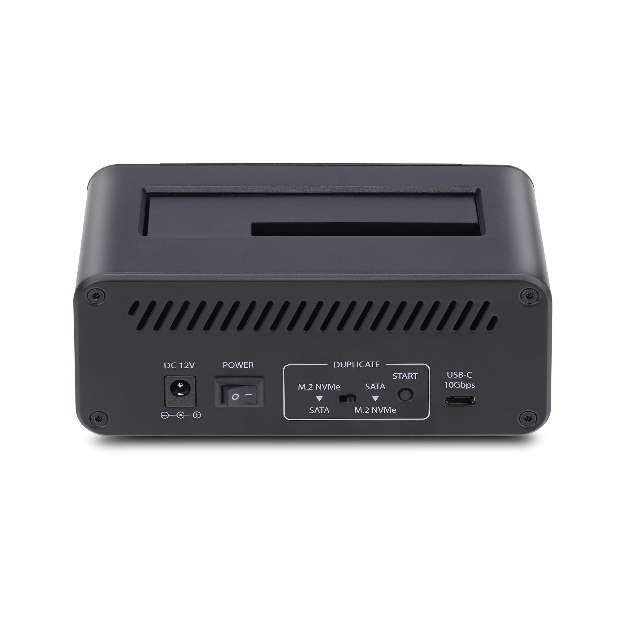 StarTech.com Duplicateur de Disque M.2 NVMe vers 2,5/3,5 » SATA, Clonage/Dock de Disque SSD Autonome à Deux Baies, NVMe vers SATA / SATA vers NVMe Bidirectionnel, Jusqu'à 27 Go/min, TAA