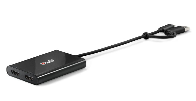 CLUB3D CSV-1475 Répartiteur Vidéo USB Type-C vers 2x HDMI